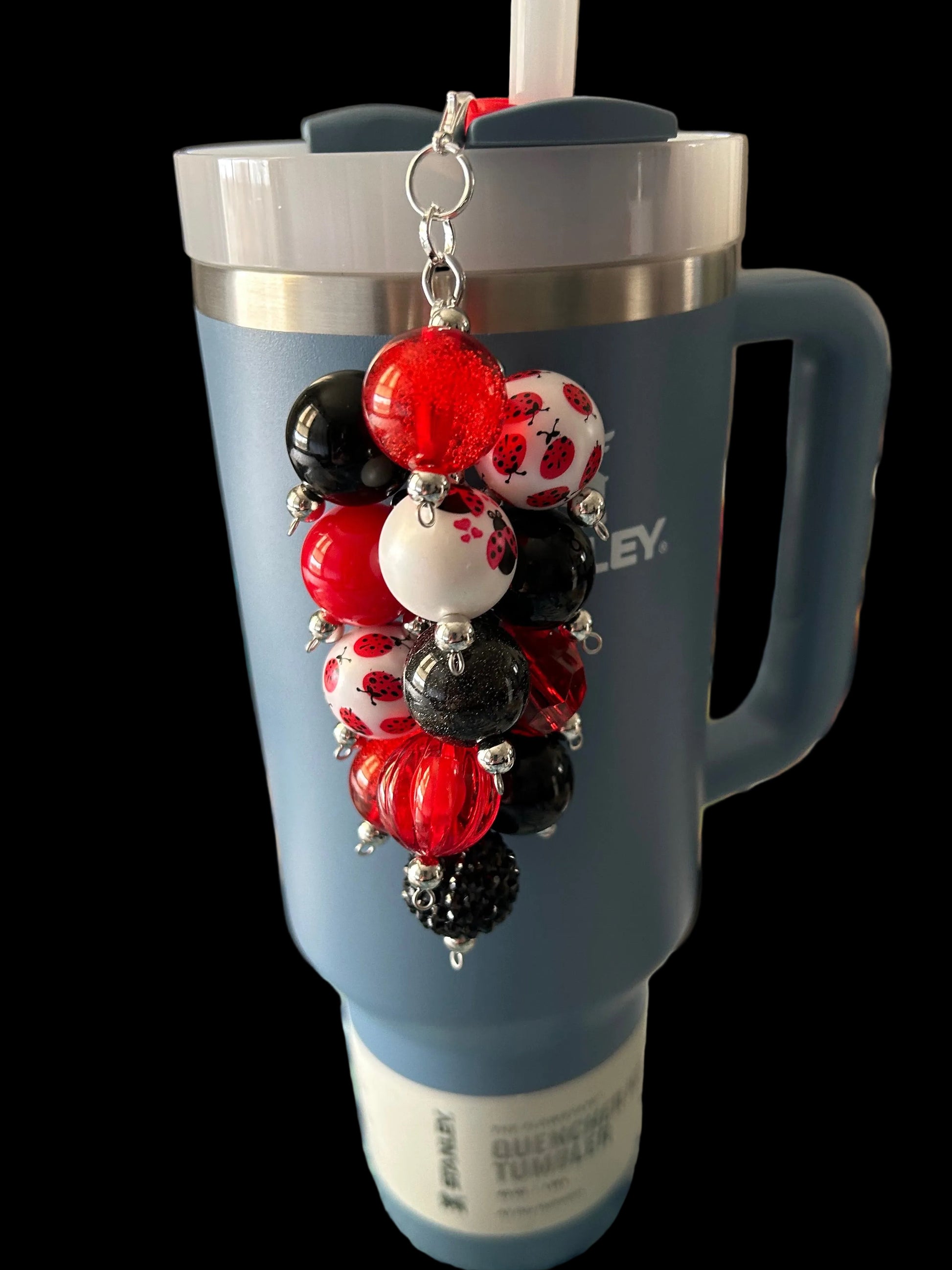 Ladybug Bauble Straw Charm