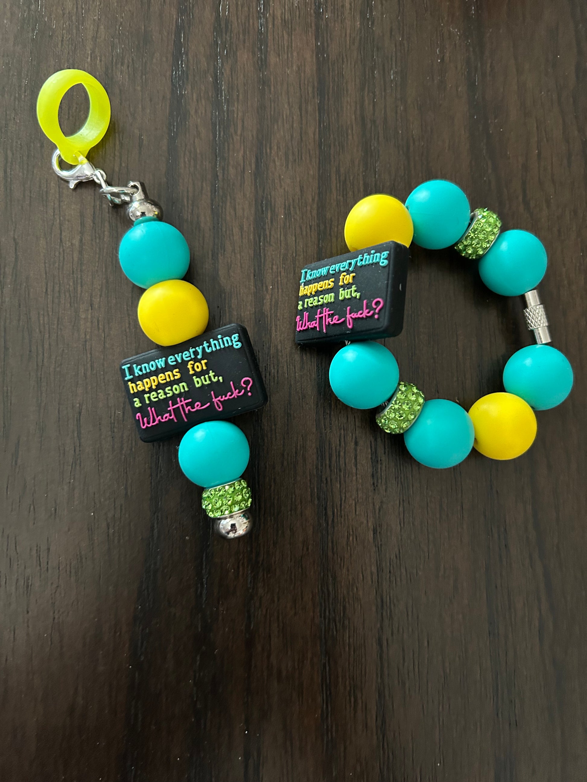 Adult Humor Straw and Handle Charm set
