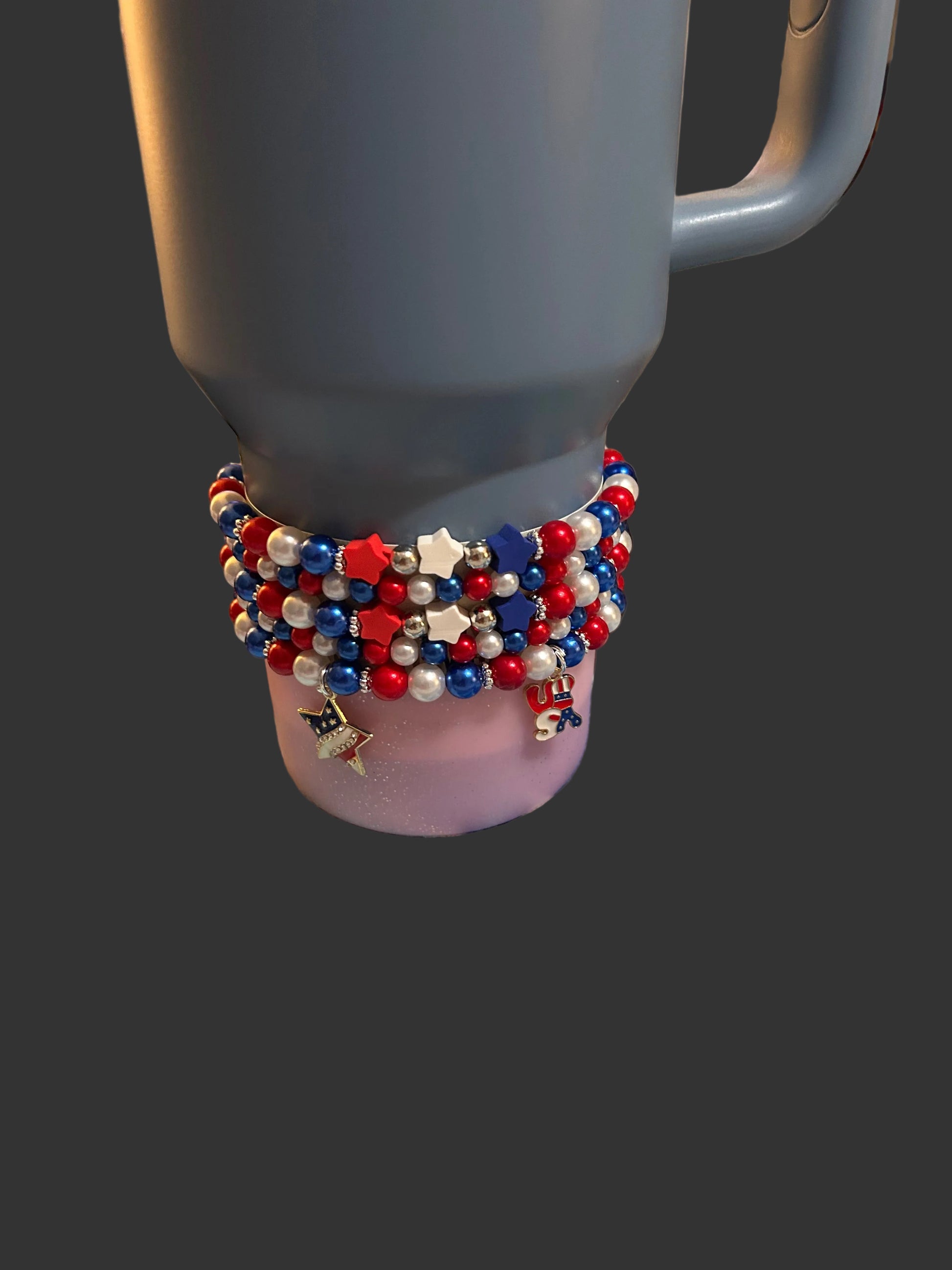 Red White and Blue Bracelet Stack