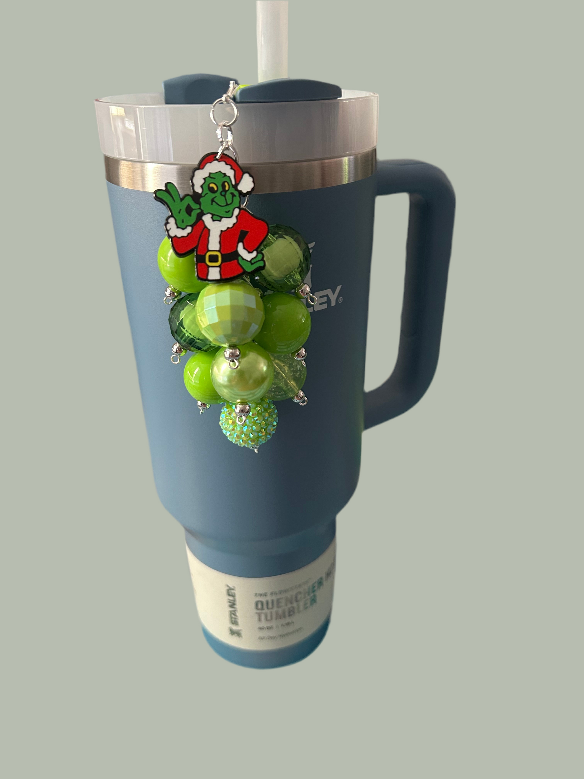 Green Guy Bauble Straw Charm
